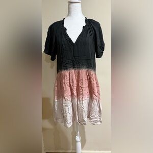 River + Sky Black and Pink Ombre Tunic